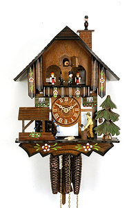 Moving Chimney Sweep Musical Cuckoo Clock