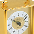 Round Dial Brass Top and Base Quartz Carriage Clock