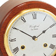 Round Face Mahogany 8 Day Striking Mantel Clock
