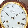 Round Top Mahogany 8 Day Striking Mantel Clock